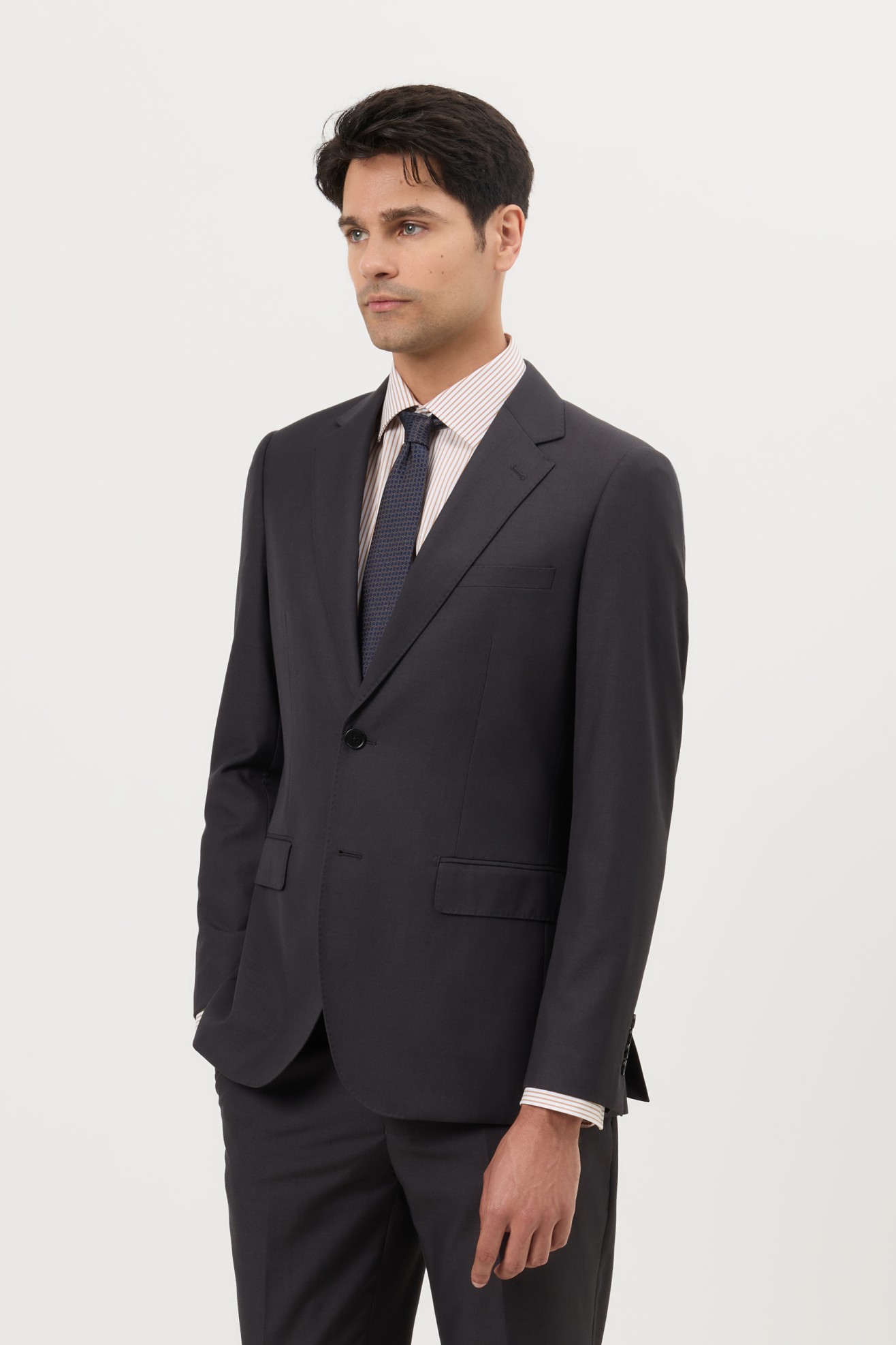 Fato cl�ssico slim fit cinzento