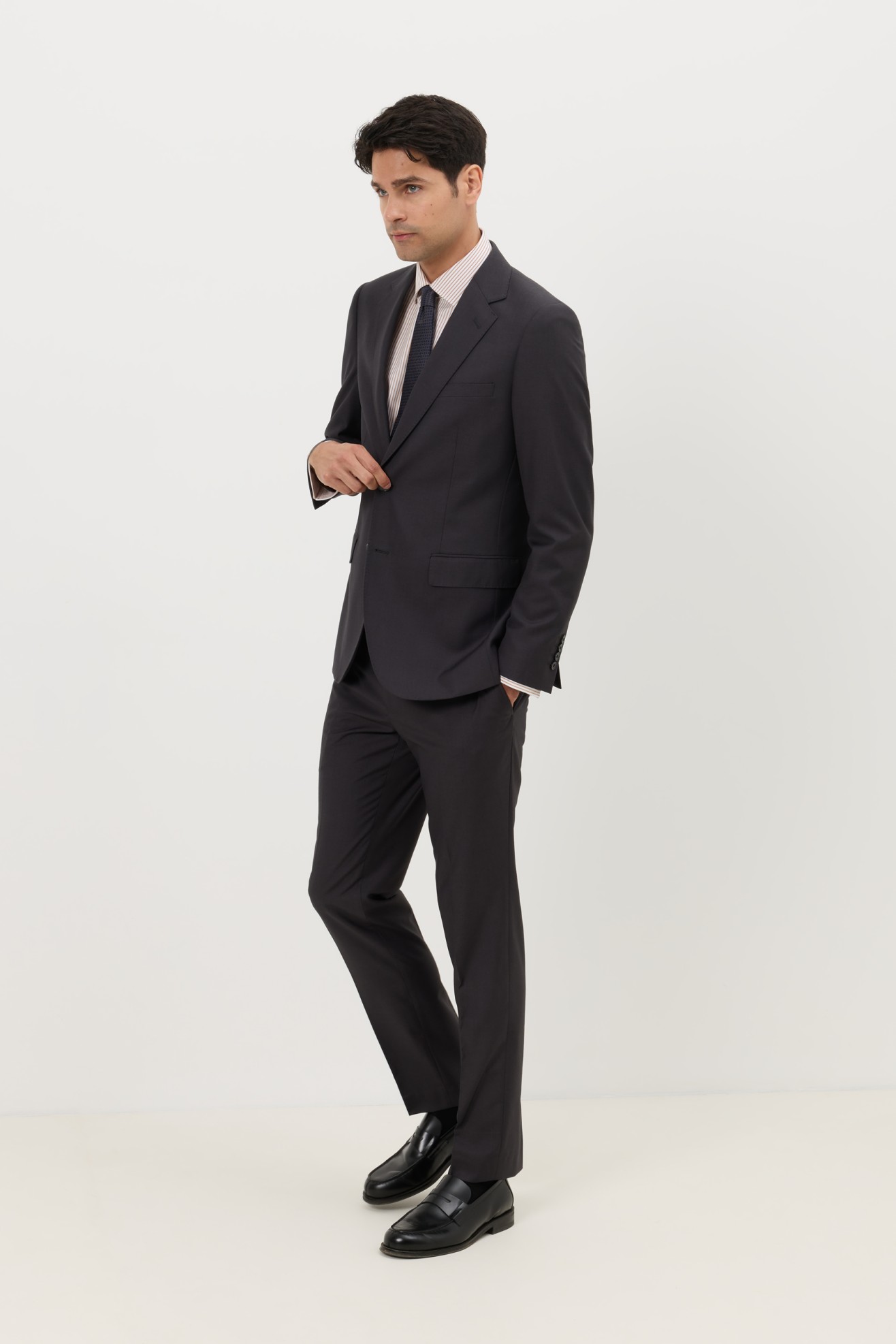 Fato cl�ssico slim fit cinzento