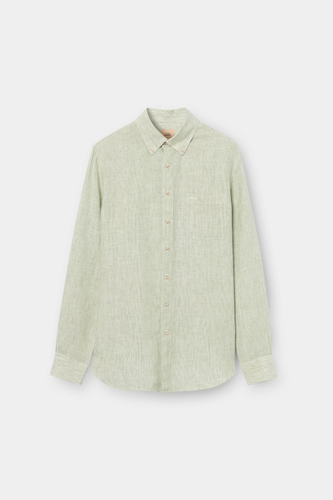 Camisa regular fit em linho