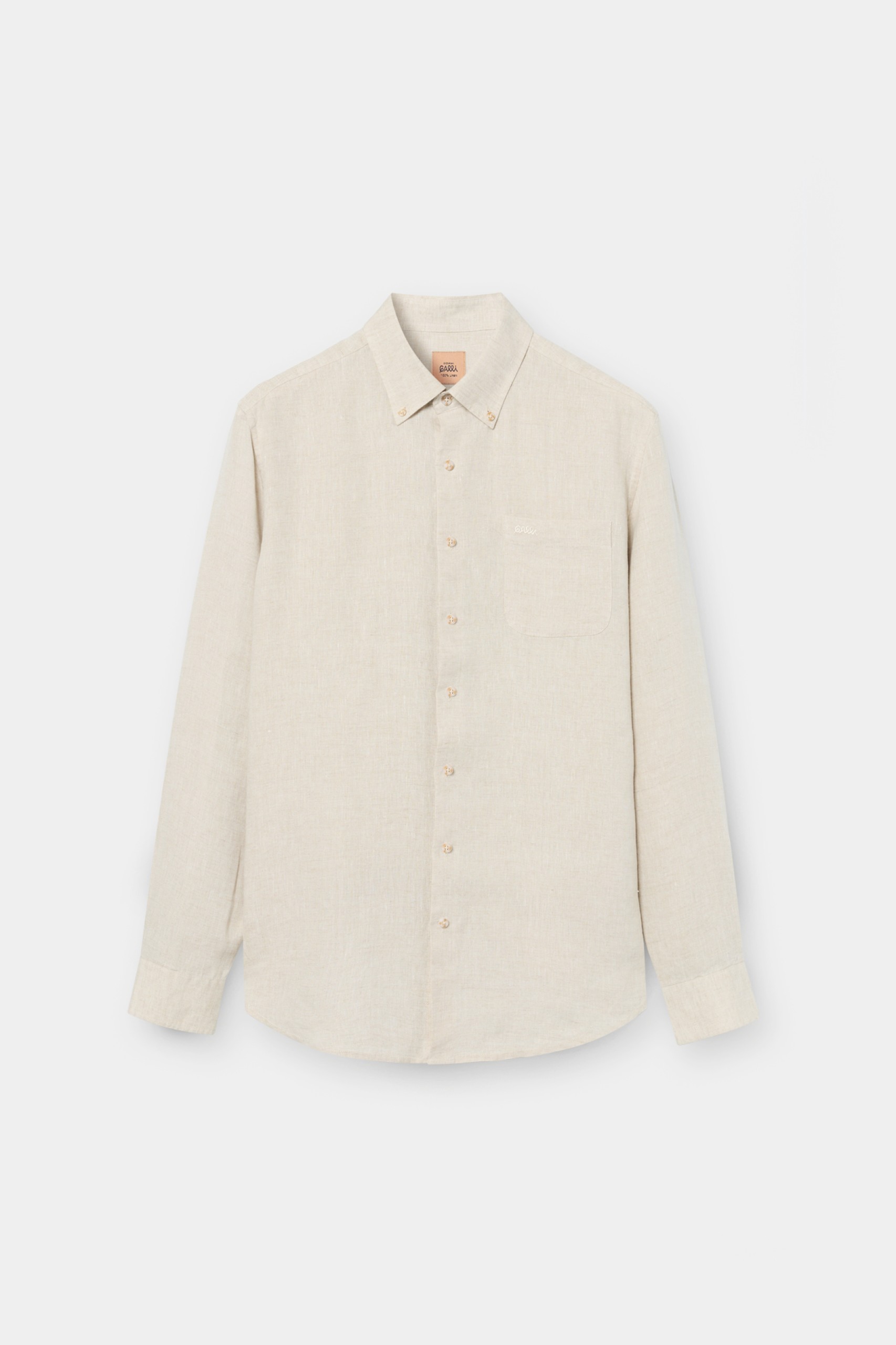 Camisa regular fit en lino