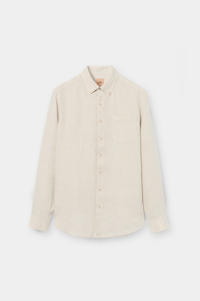 Camisa regular fit em linho