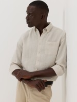 Camisa regular fit em linho