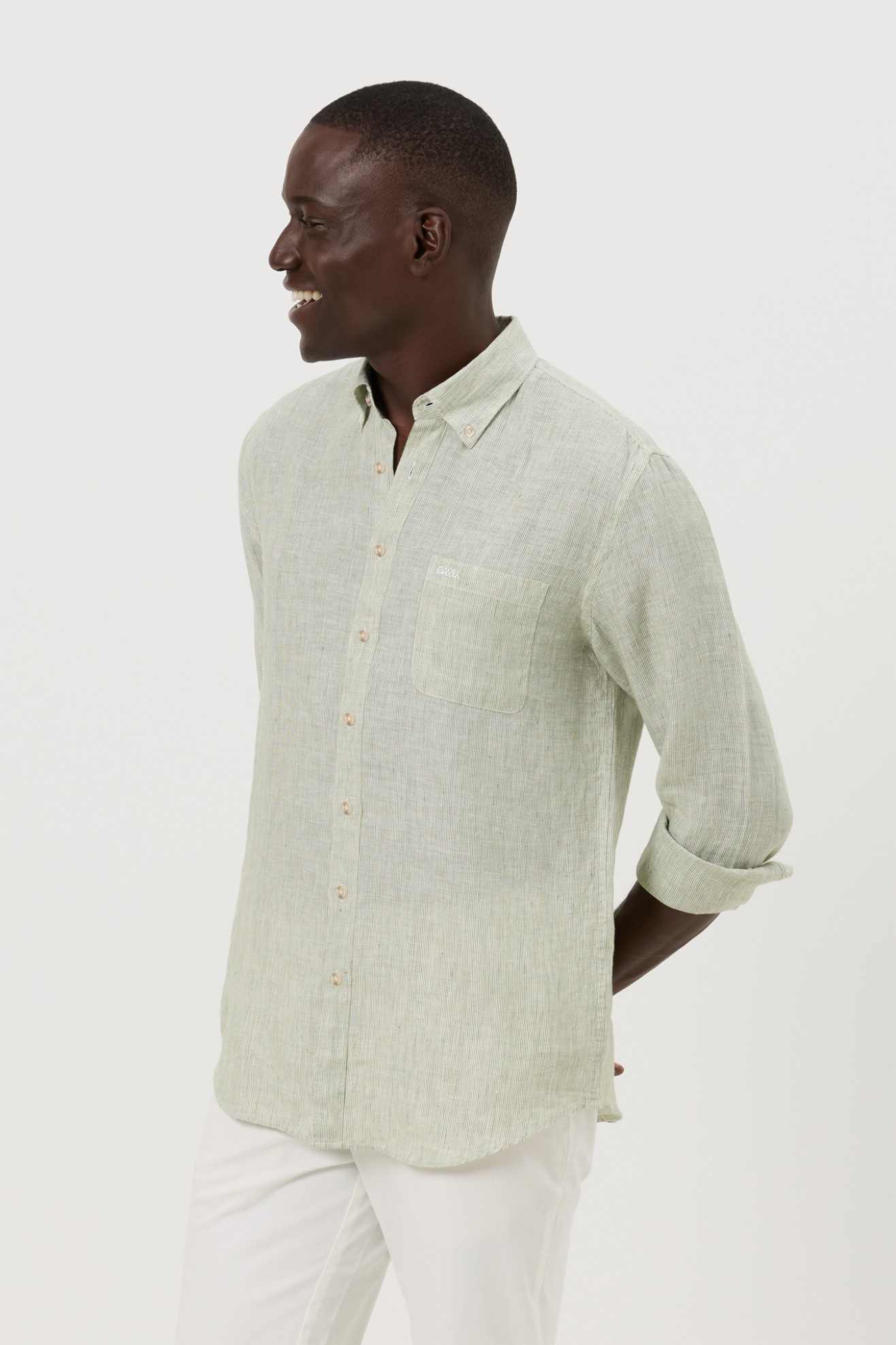 Camisa regular fit em linho