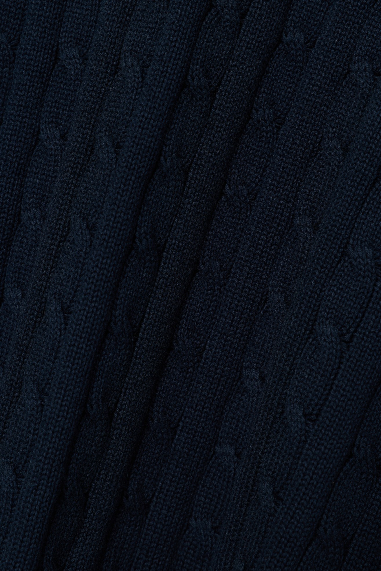 Camisola de malha tricotada azul-marinho