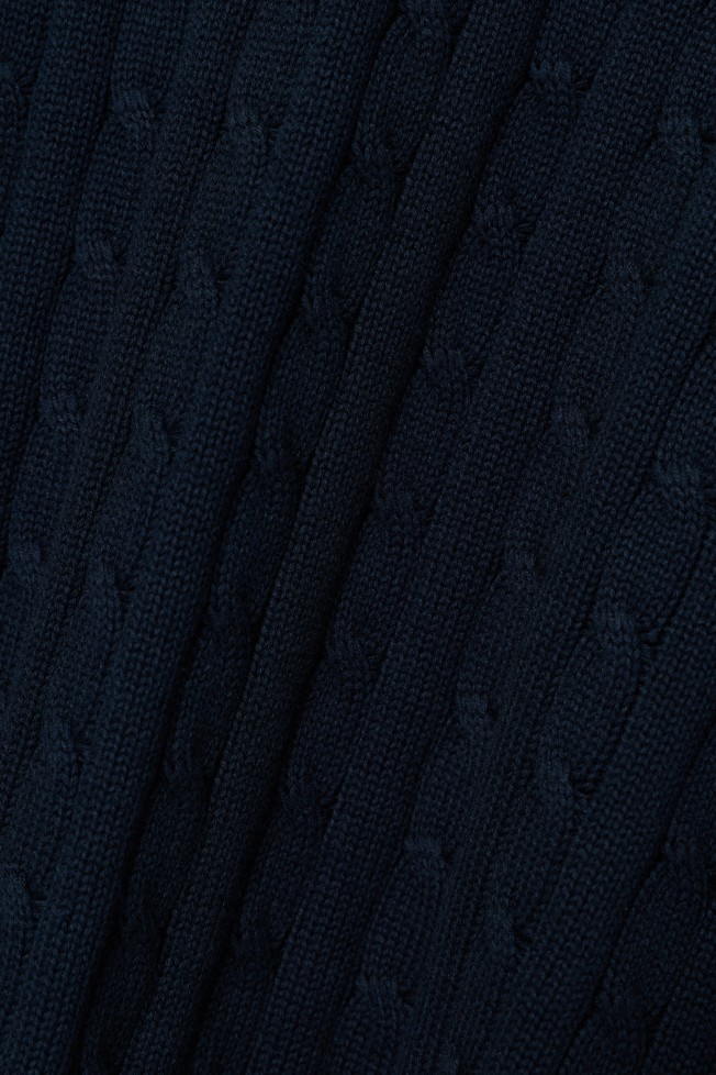 Camisola de malha tricotada azul-marinho Camisola de malha tricotada azul-marinho