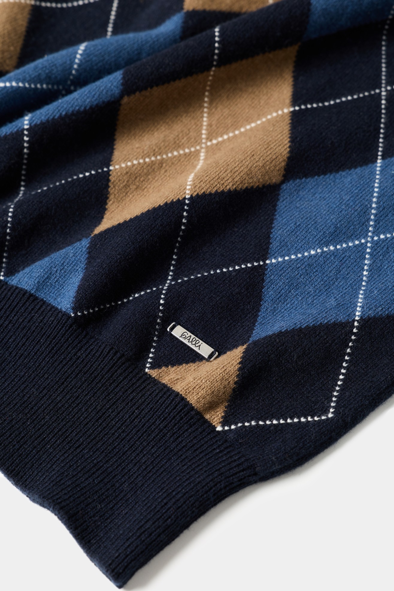 Camisola azul-marinho tricotada com l�