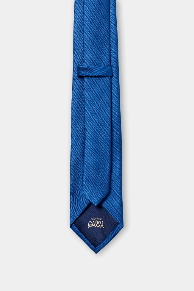 Gravata azul com padrão espinhado Gravata azul com padrão espinhado