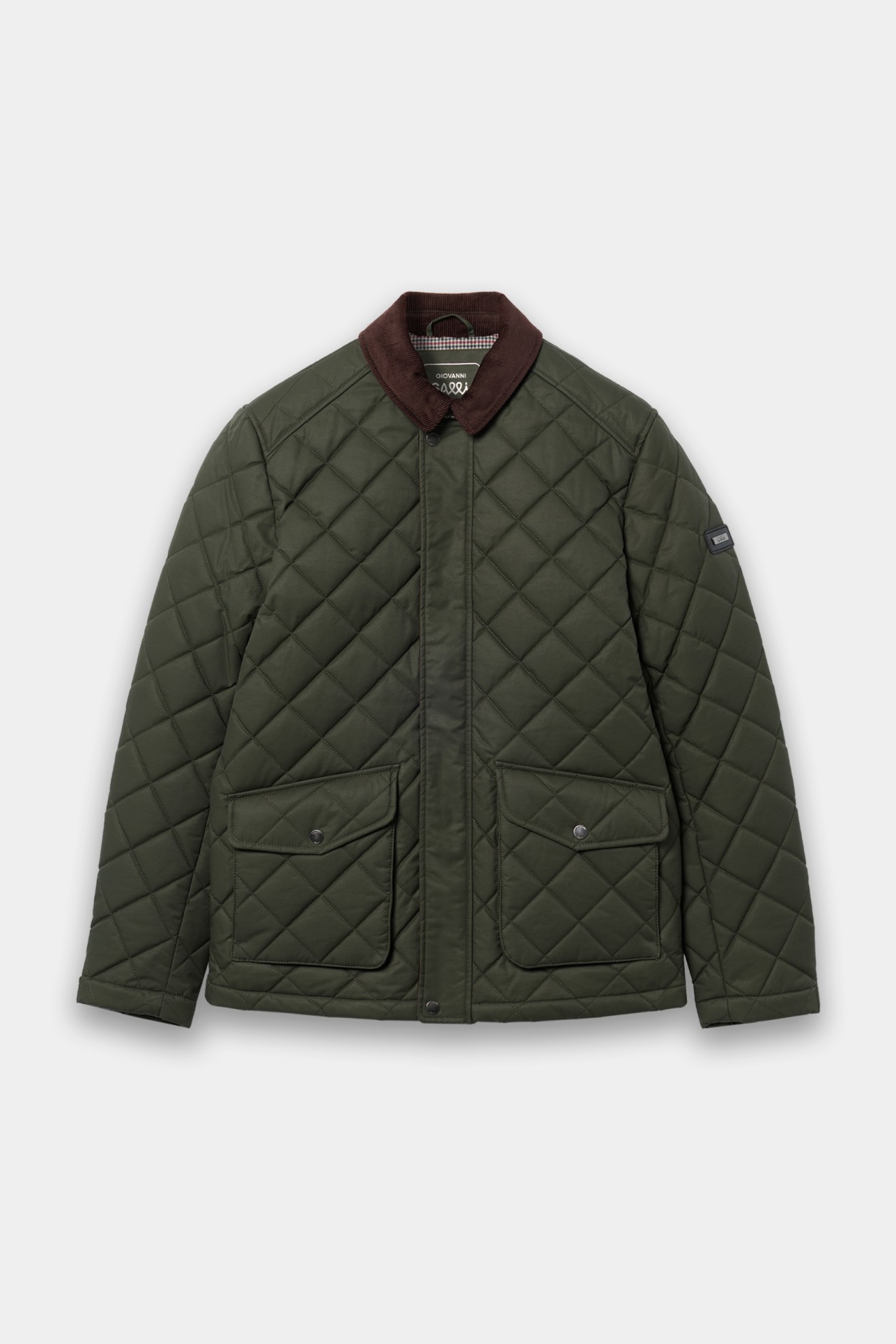 Parka com gola em bombazina