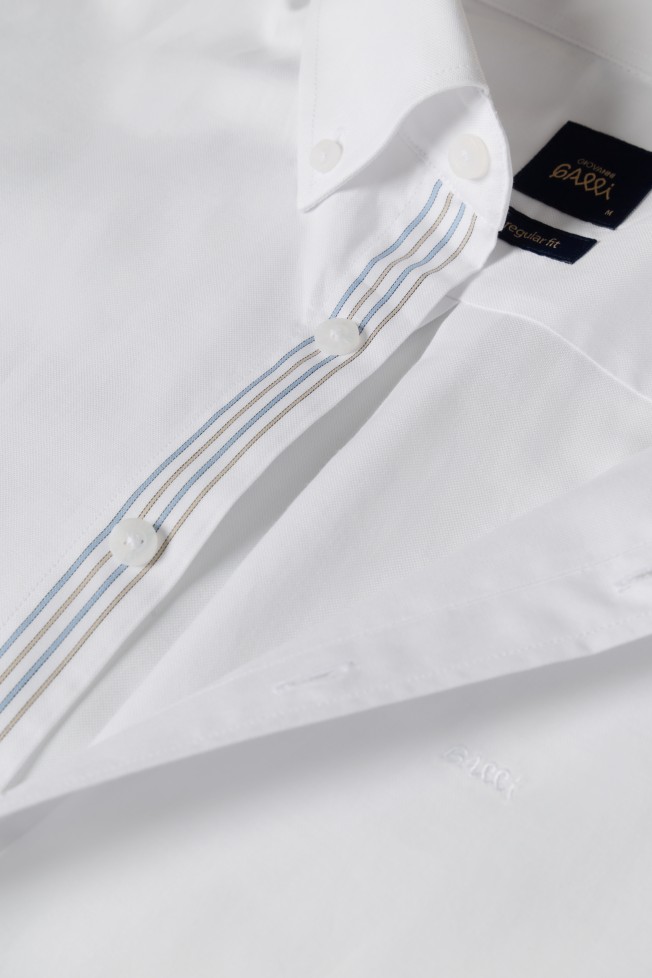 Camisa Oxford regular fit em branco