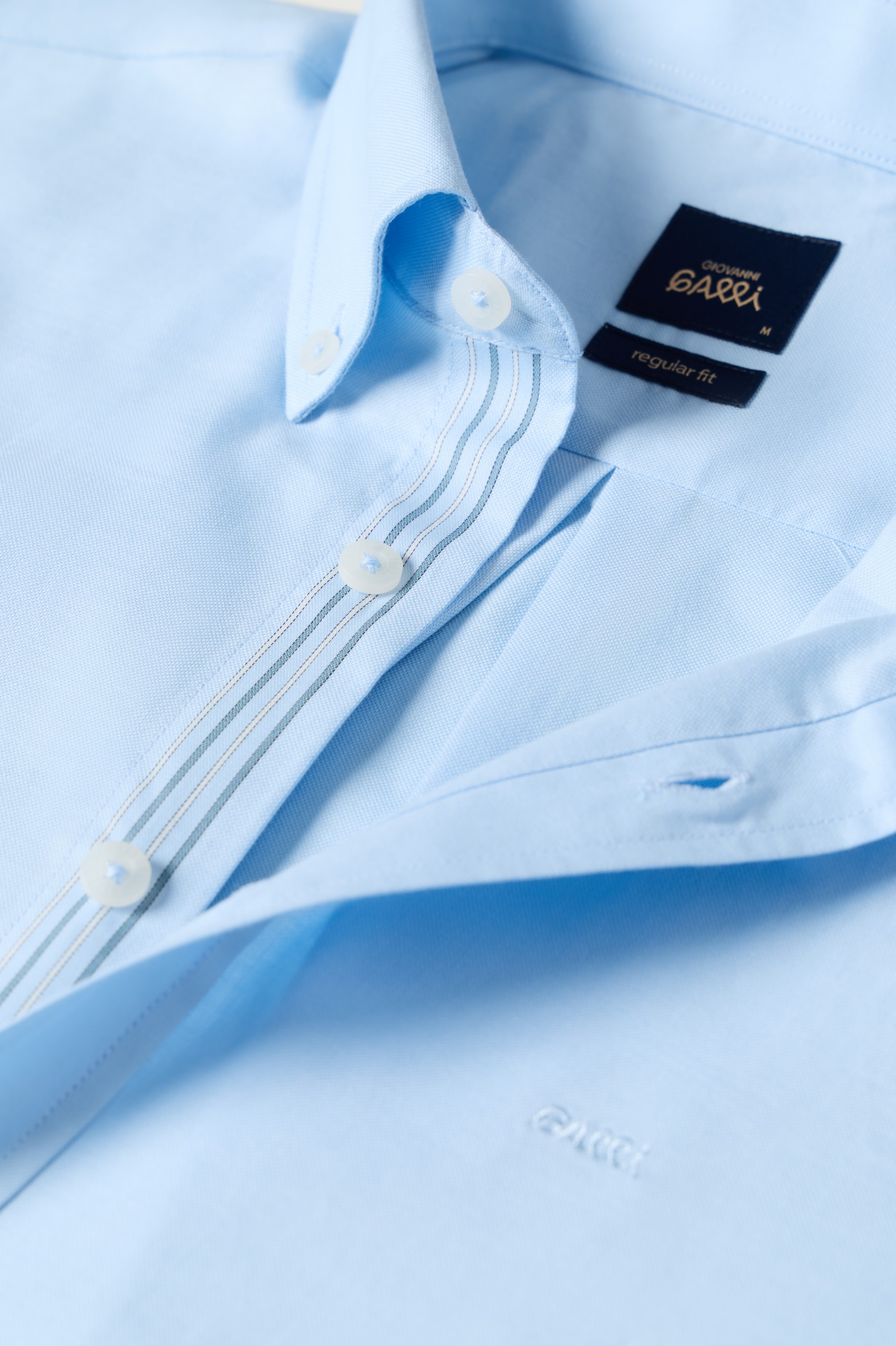 Camisa Oxford de corte regular en azul