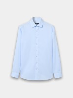 Camisa azul de corte regular Non Iron