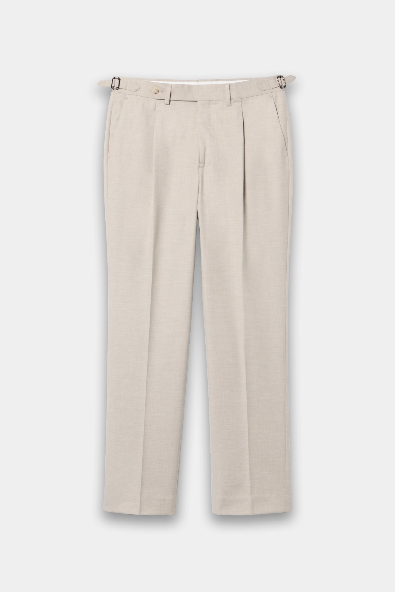 Cal�a com pregas tailored fit