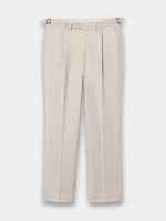 Cal�a com pregas tailored fit