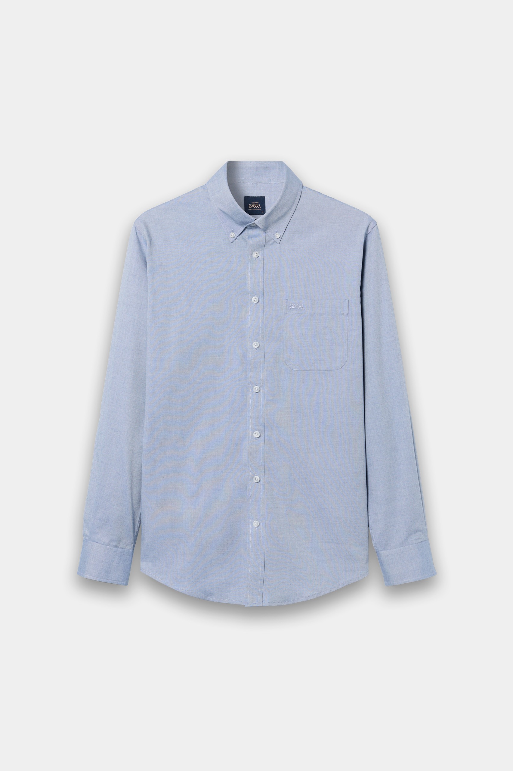 Camisa azul de manga larga