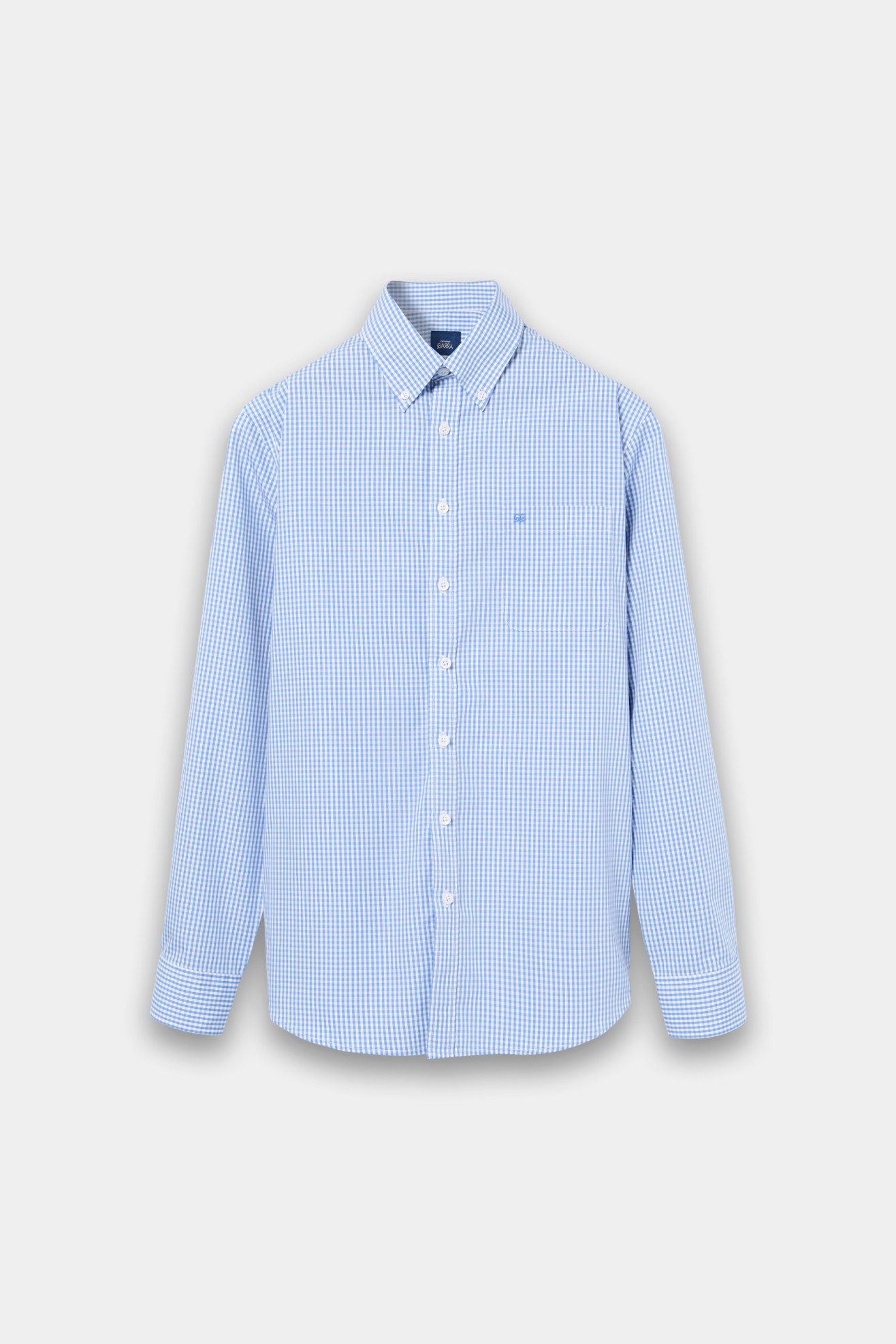 Camisa popeline regular fit em azul