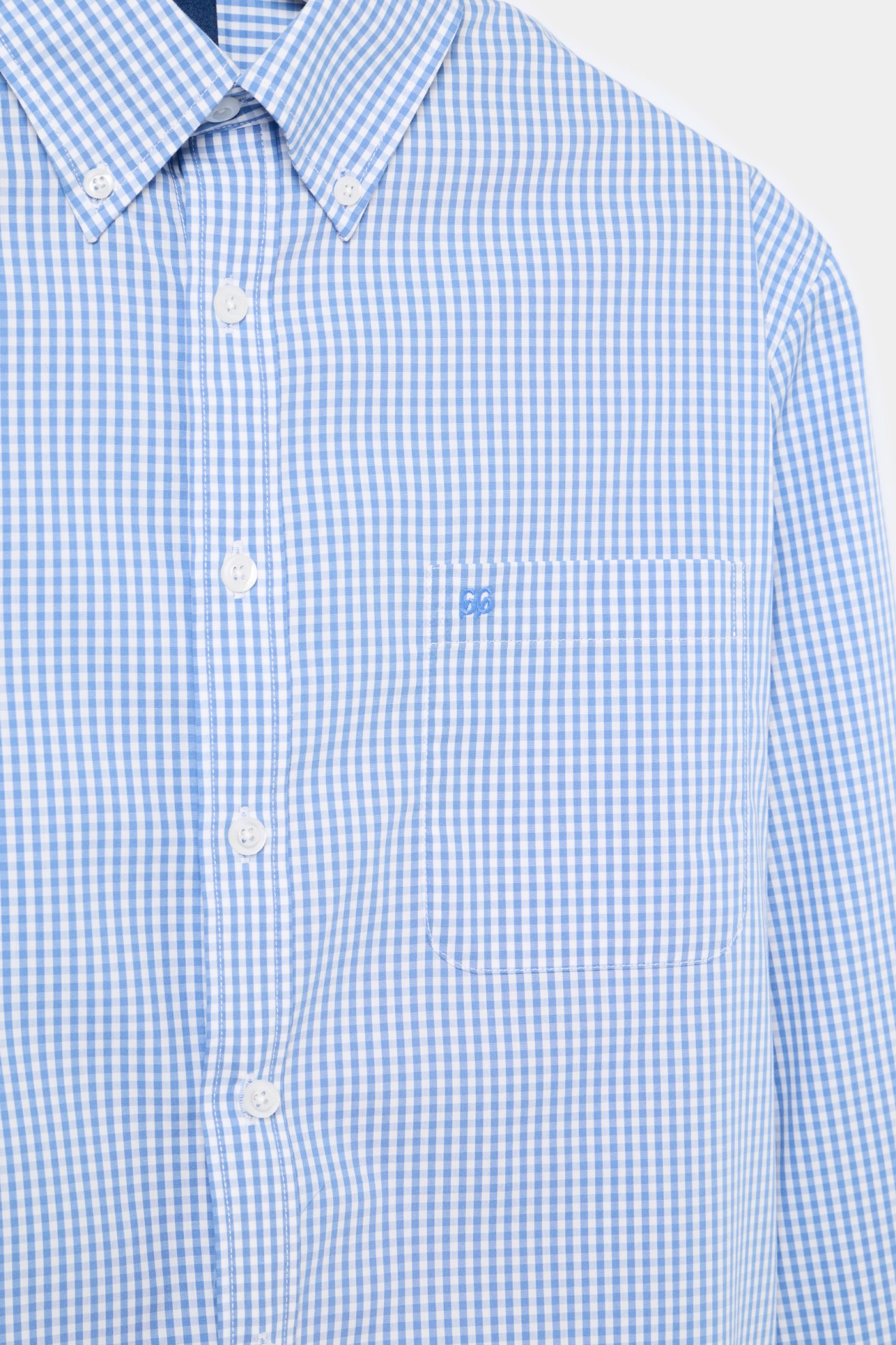 Camisa popeline regular fit em azul