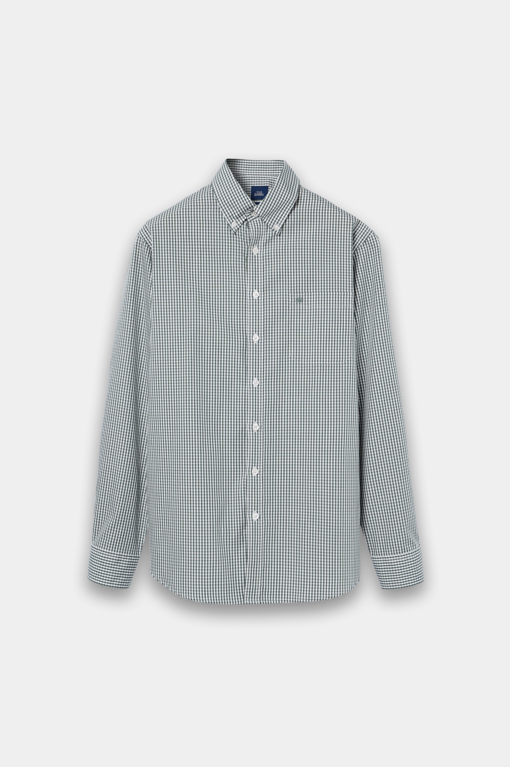 Camisa de popelina de corte regular en color verde