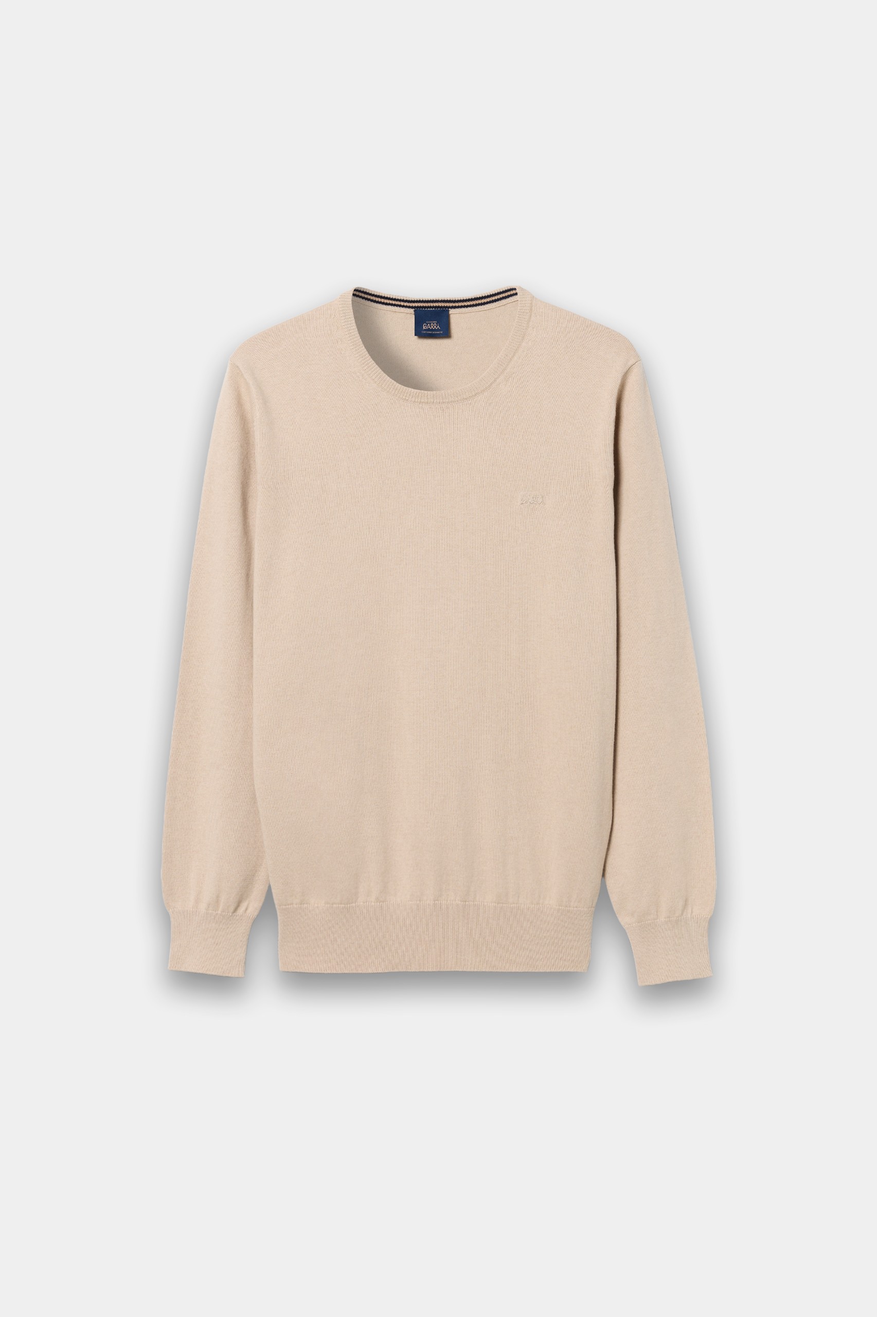 Jersey beige de cuello redondo