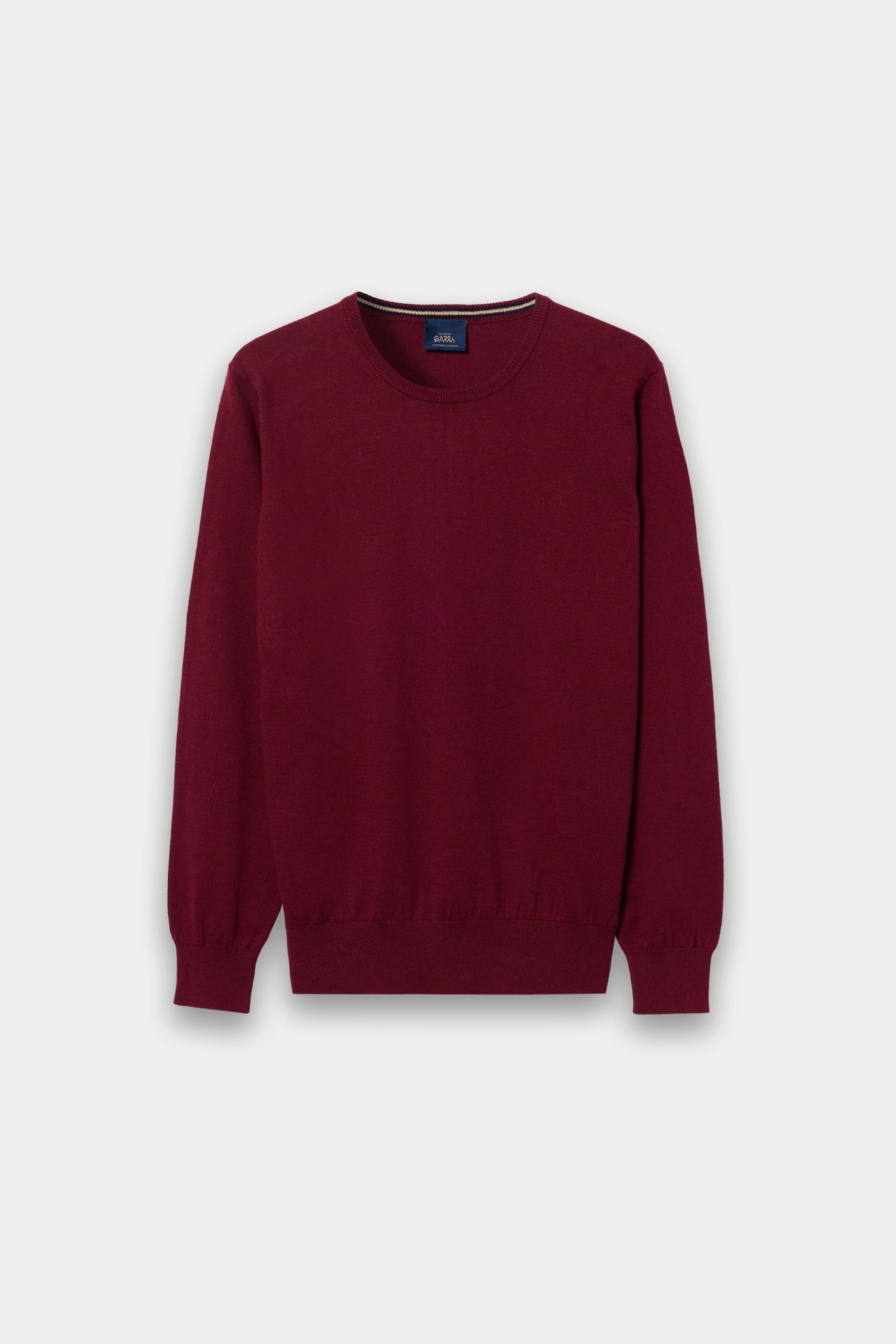 Camisola com gola redonda vinho