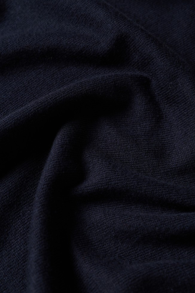 Camisola azul-marinho com algodão e caxemira Camisola azul-marinho com algodão e caxemira