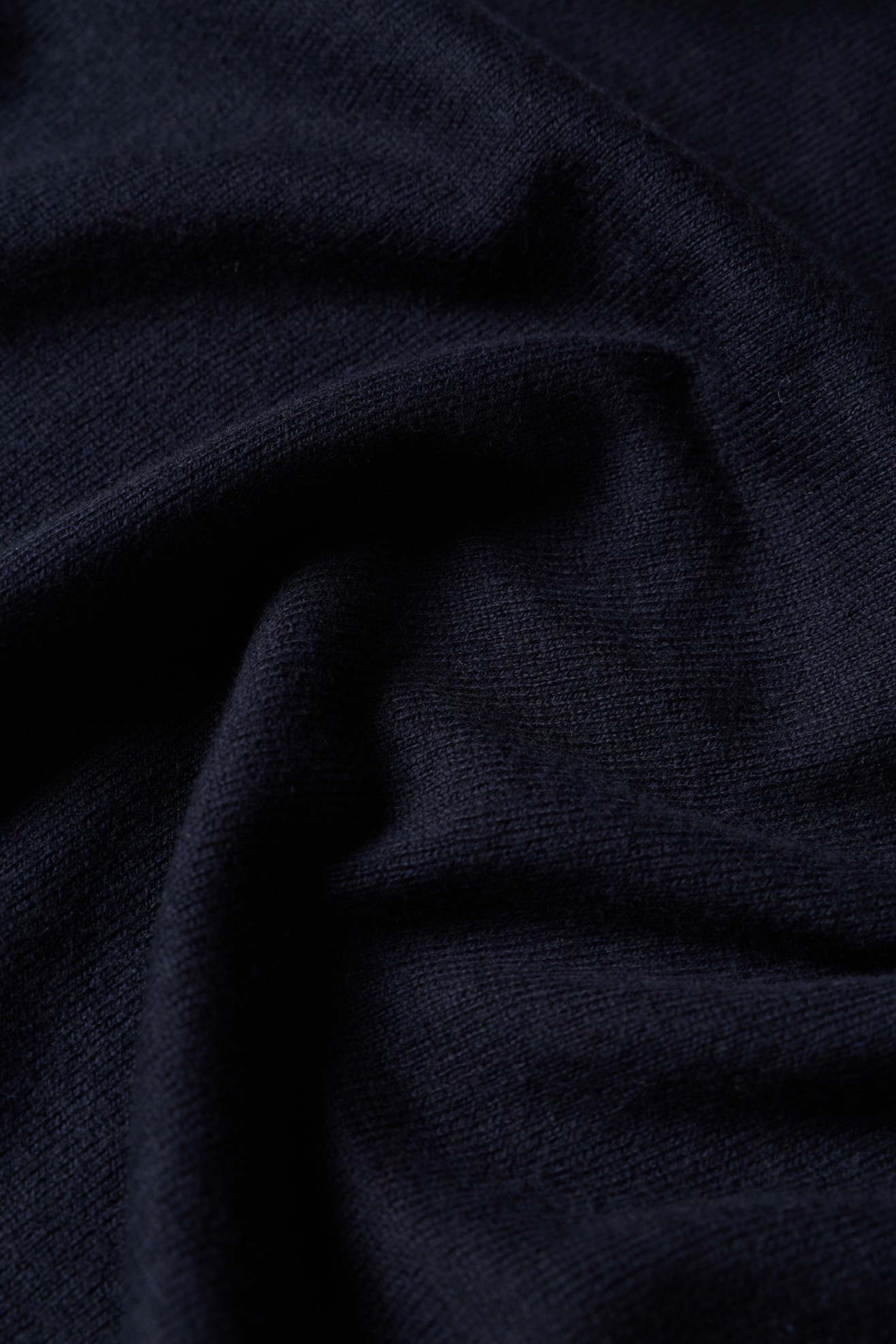 Camisola azul-marinho com algod�o e caxemira