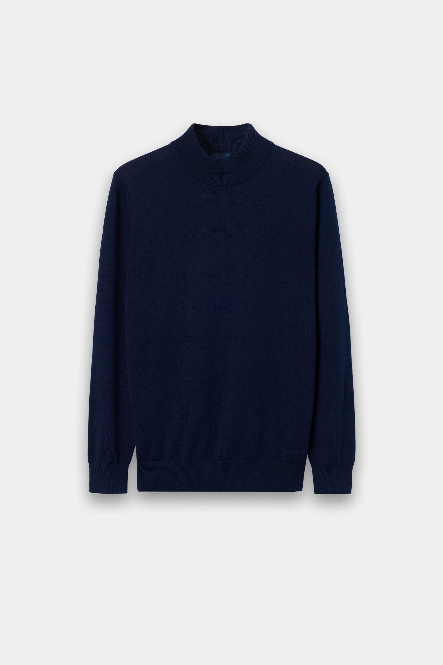 Jersey de cuello alto azul marino