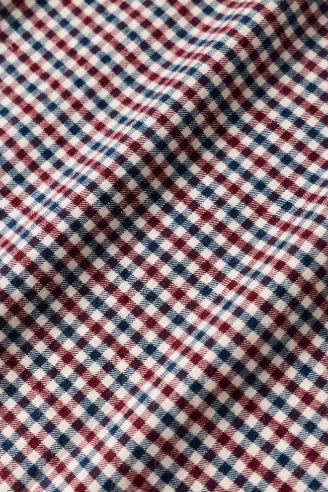 Camisa xadrez vermelha 100% algodão Camisa xadrez vermelha 100% algodão