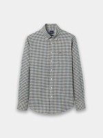 Camisa xadrez caqui 100% algod�o