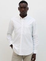 Camisa oxford regular fit em branco
