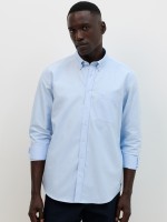 Camisa oxford regular fit em azul