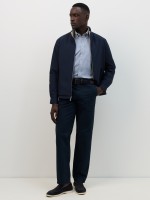 Cal�as chino em azul-marinho regular fit
