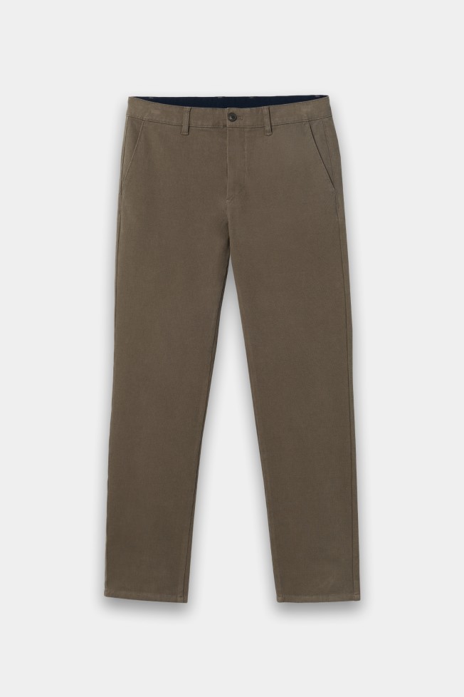 Cal�as chino comfort regular fit caqui