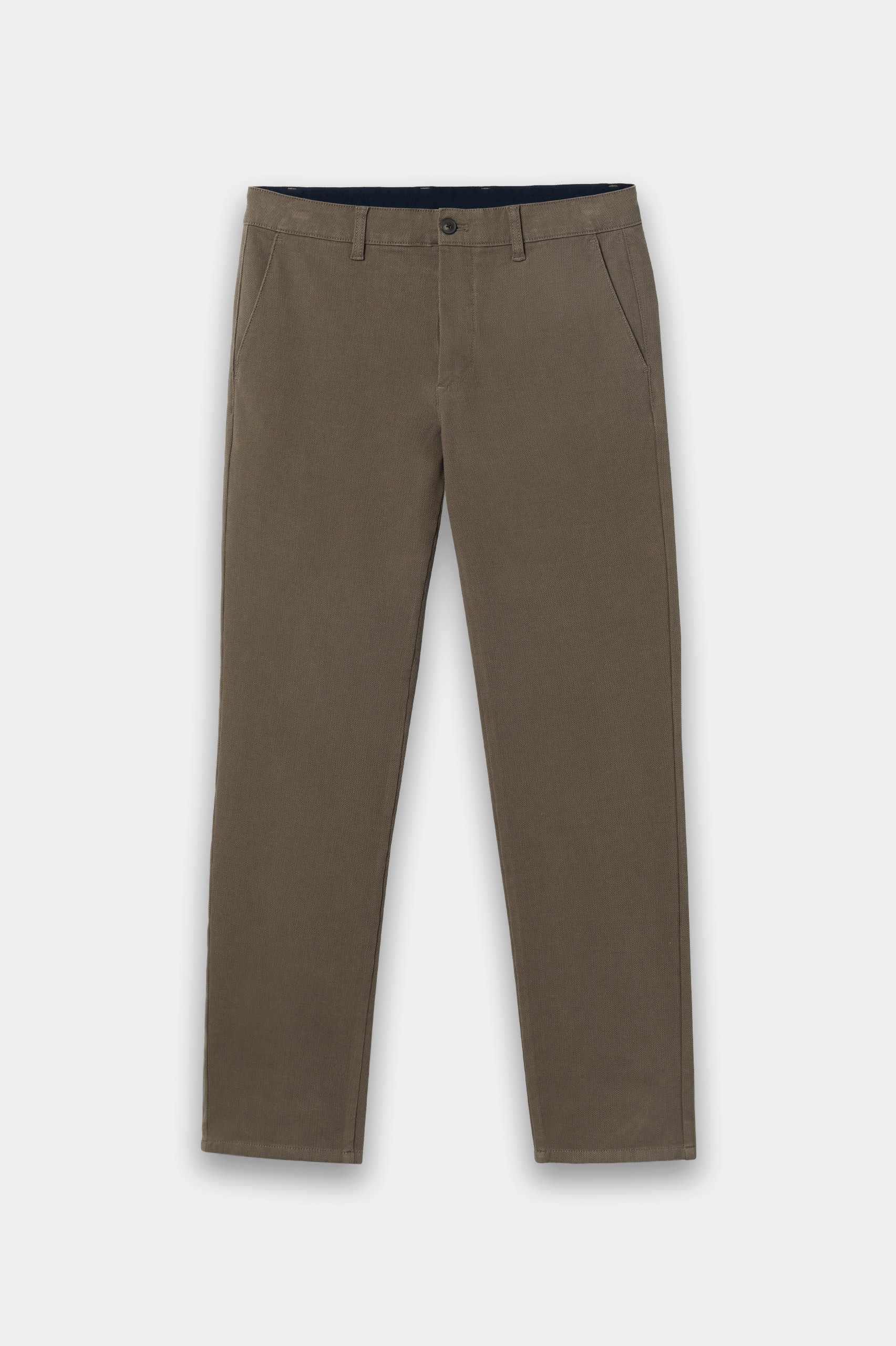 Pantalones chinos comfort de corte regular color caqui