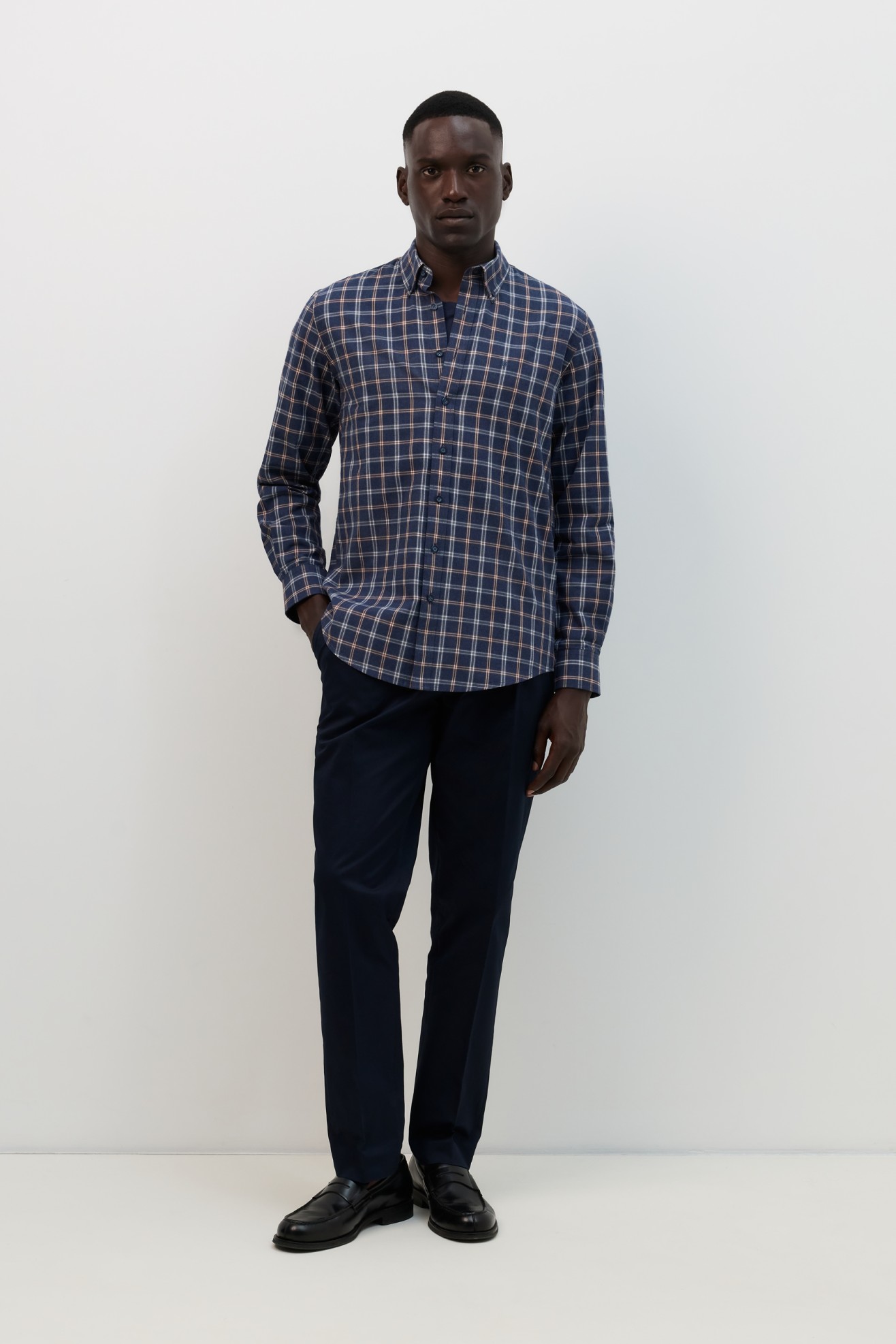 Camisa xadrez regular fit 100% algod�o