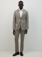 Fato bege slim fit
