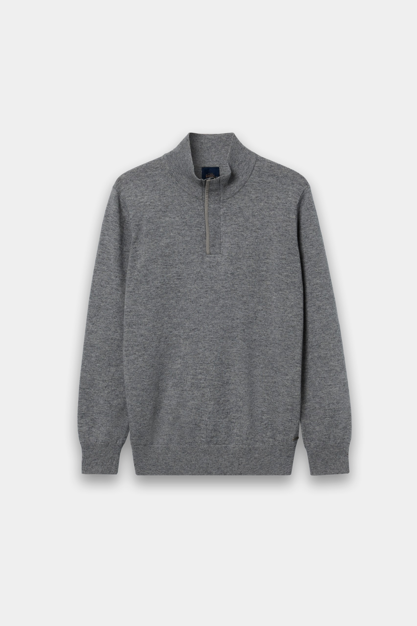 Jersey gris de lana y algodón