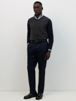 Cal�as chino regular fit em azul-marinho
