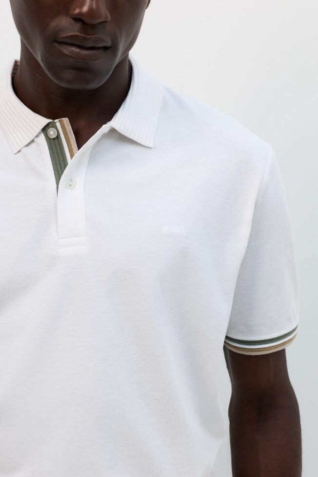 Polo de manga curta branco Polo de manga curta branco