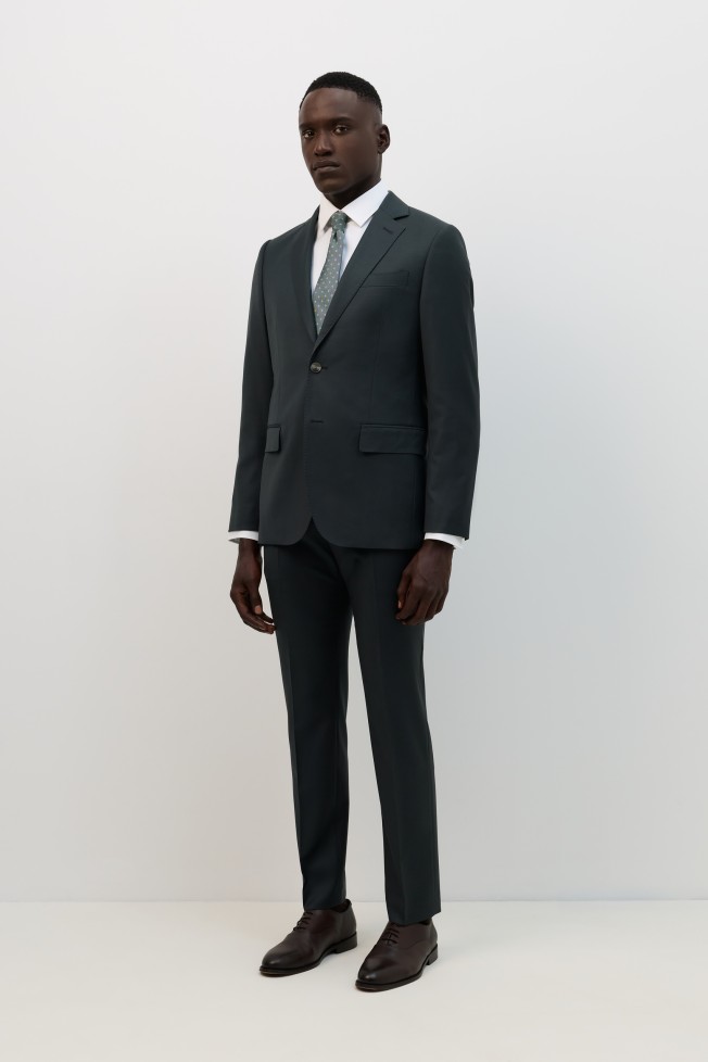 Fato slim fit com lã Fato slim fit com lã