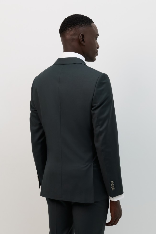 Fato slim fit com lã Fato slim fit com lã