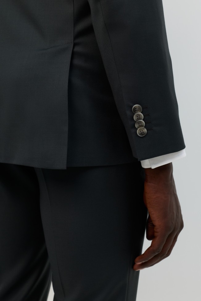 Fato slim fit com lã Fato slim fit com lã