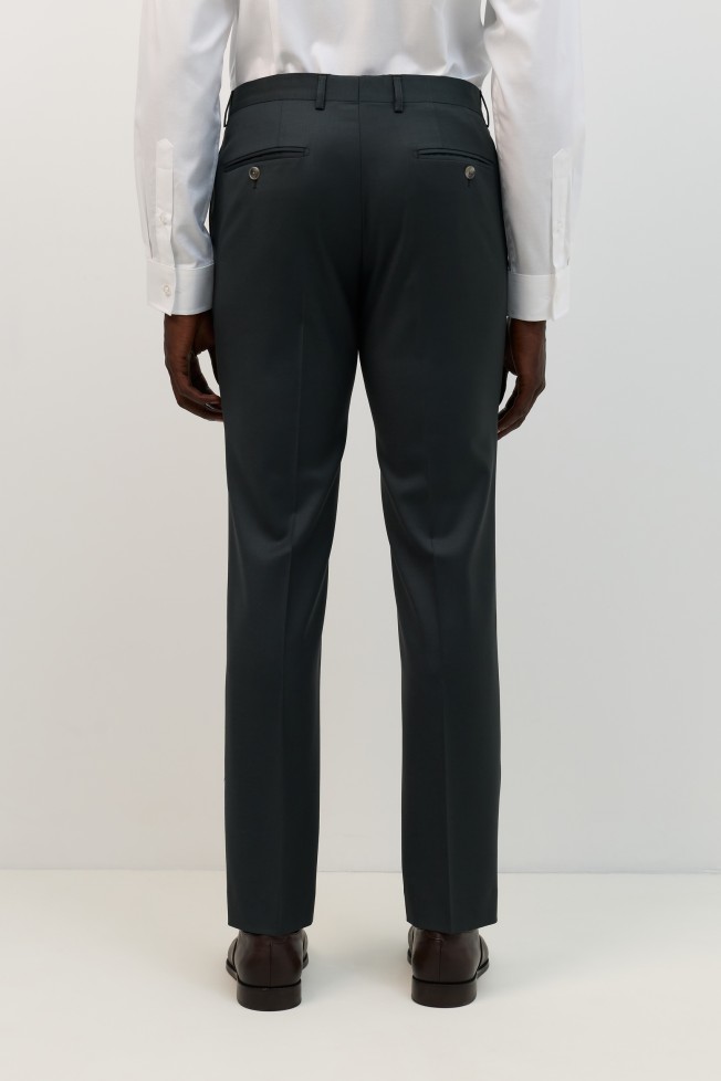 Fato slim fit com lã Fato slim fit com lã