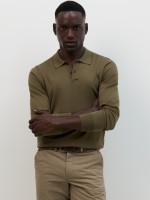 Polo de manga comprida caqui