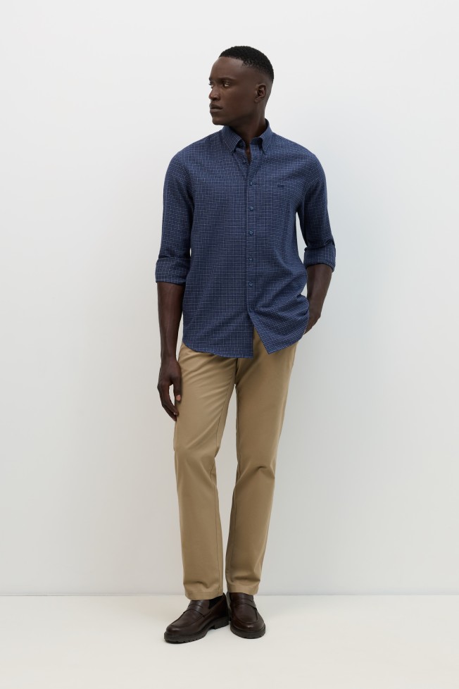 Camisa vaiela aos quadrados regular fit