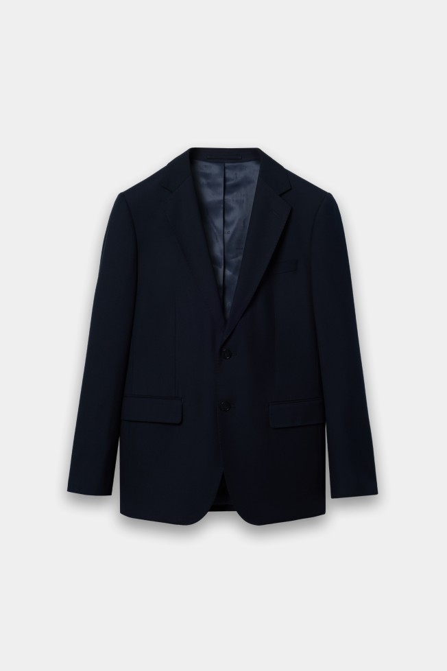Traje clásico de corte ajustado en azul marino Traje clásico de corte ajustado en azul marino