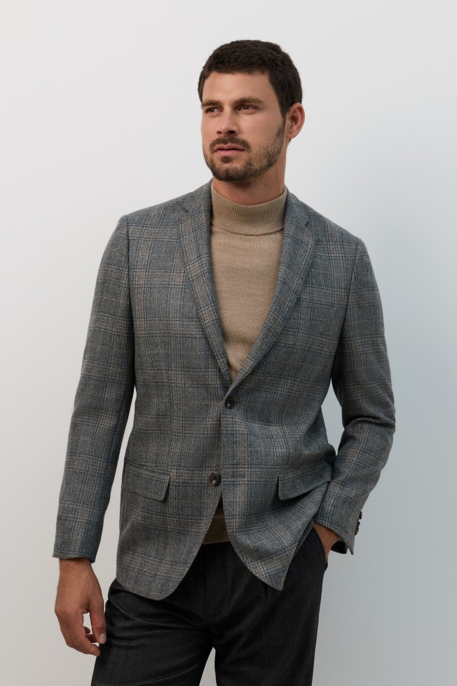 Blazer xadrez regular fit em l�