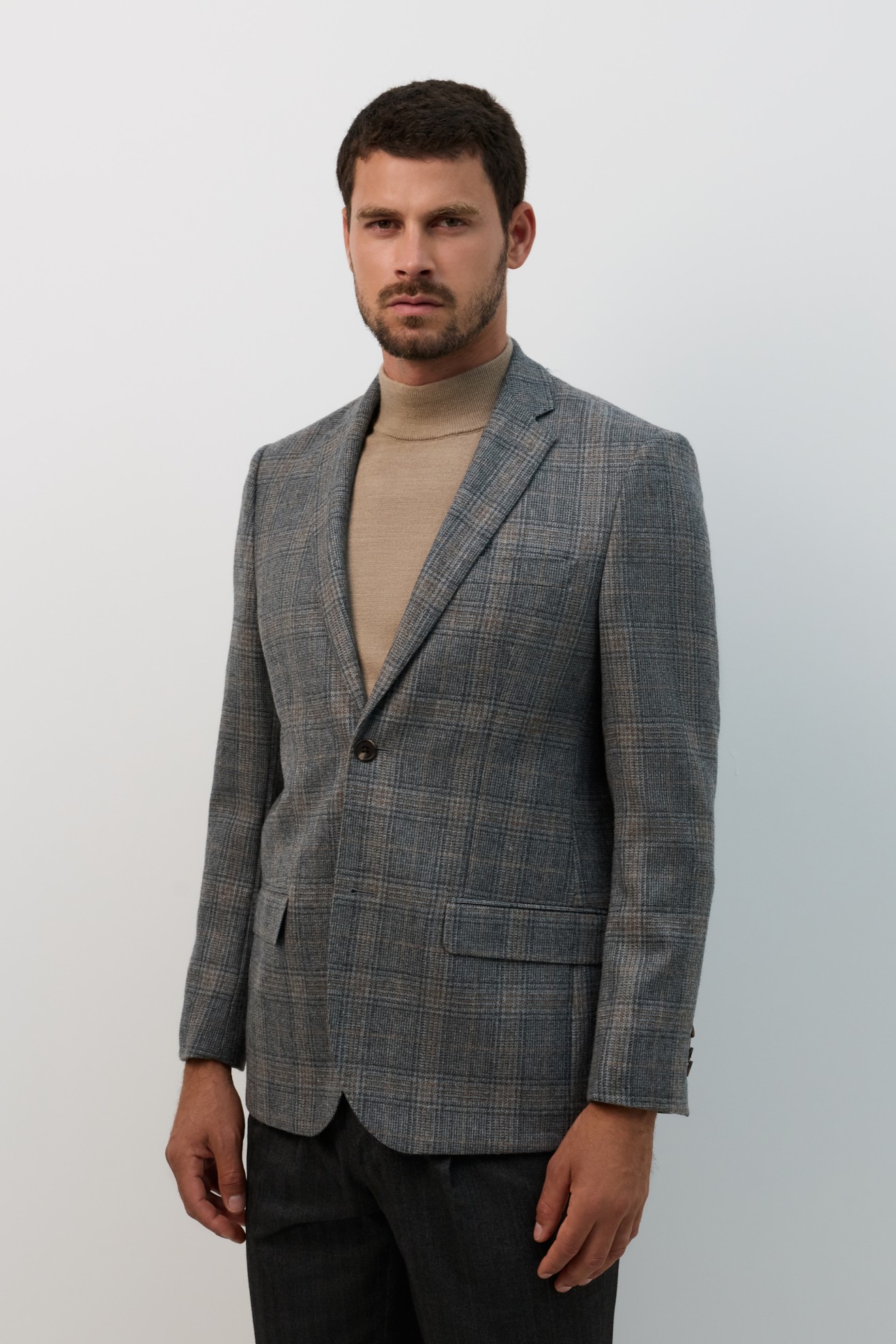 Blazer xadrez regular fit em l�