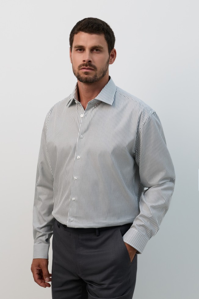 Camisa cl�ssica regular fit em verde