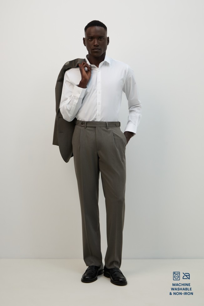 Calça com prega Mix & Match Machine Washable e Easy Care Tailored Calça com prega Mix & Match Machine Washable e Easy Care Tailored