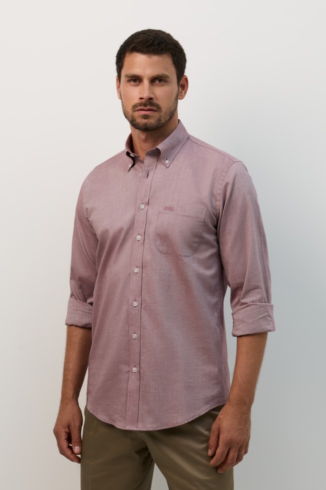 Camisa roja de manga larga Camisa roja de manga larga